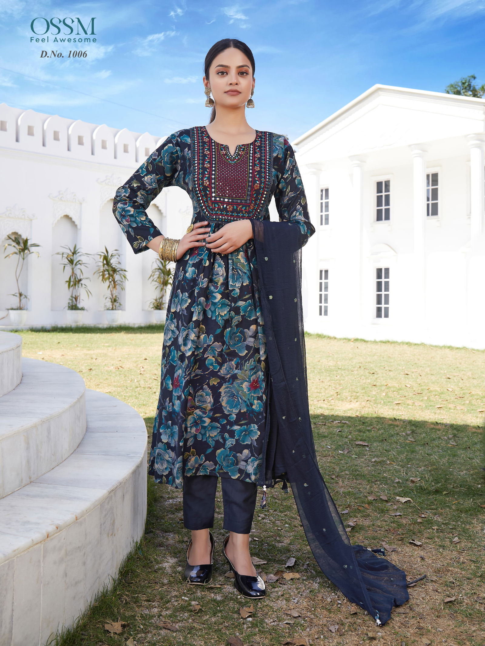 Morni By Ossm Modal Foil Printed Embroidery Kurti With Bottom Dupatta Wholesale Market In Surat With Price